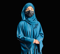 Abaya Bleu Élégante avec Détails Raffinés – Pour Femme et Jeune Fille