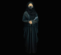 Abaya Noir Chic avec Motifs Brodés – Collection you4now.com